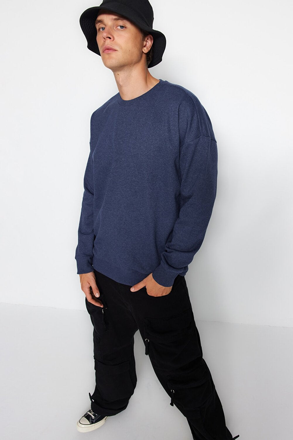 Sweatshirt - Blue - Oversize
