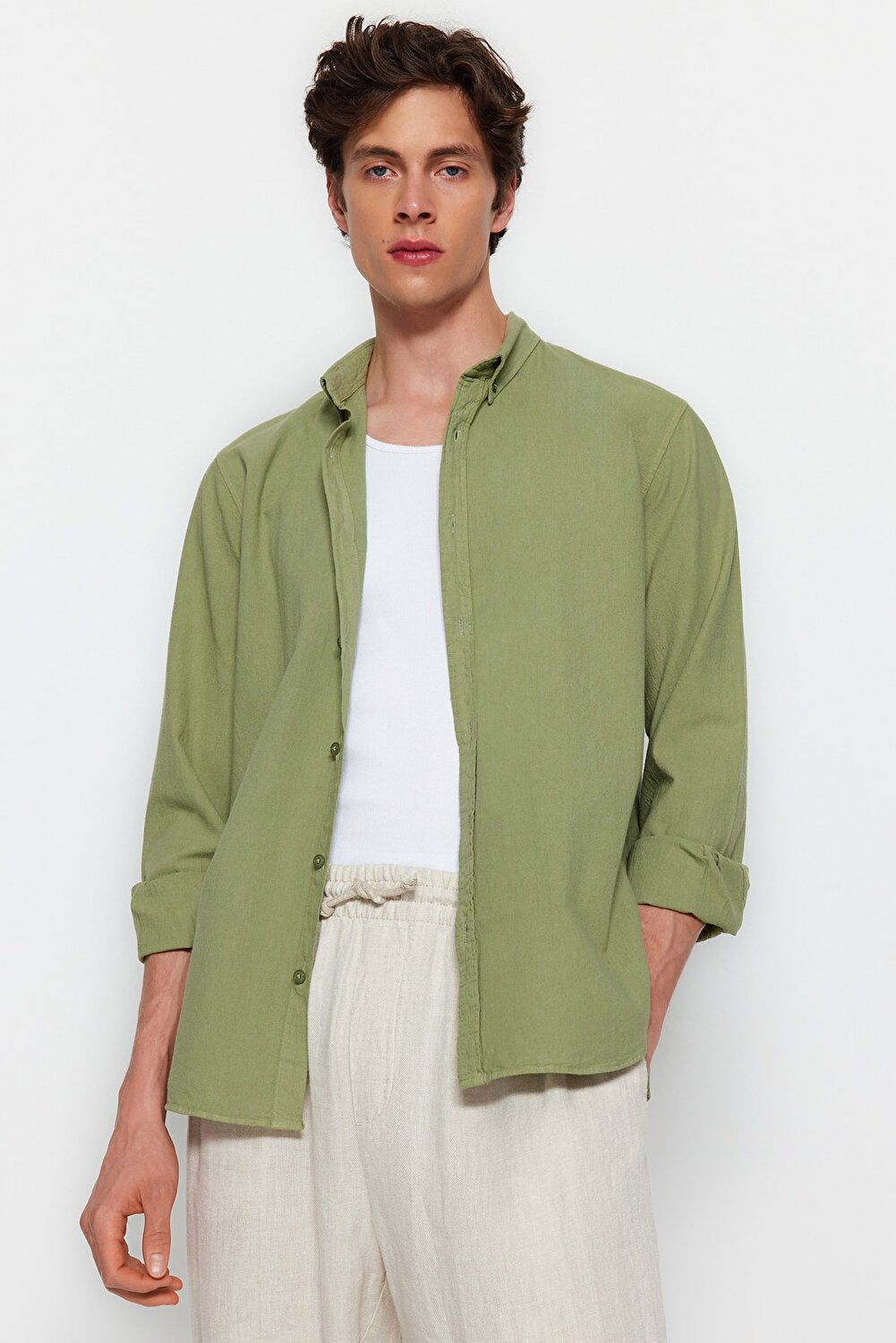 Khaki - Regular Fit shirt
