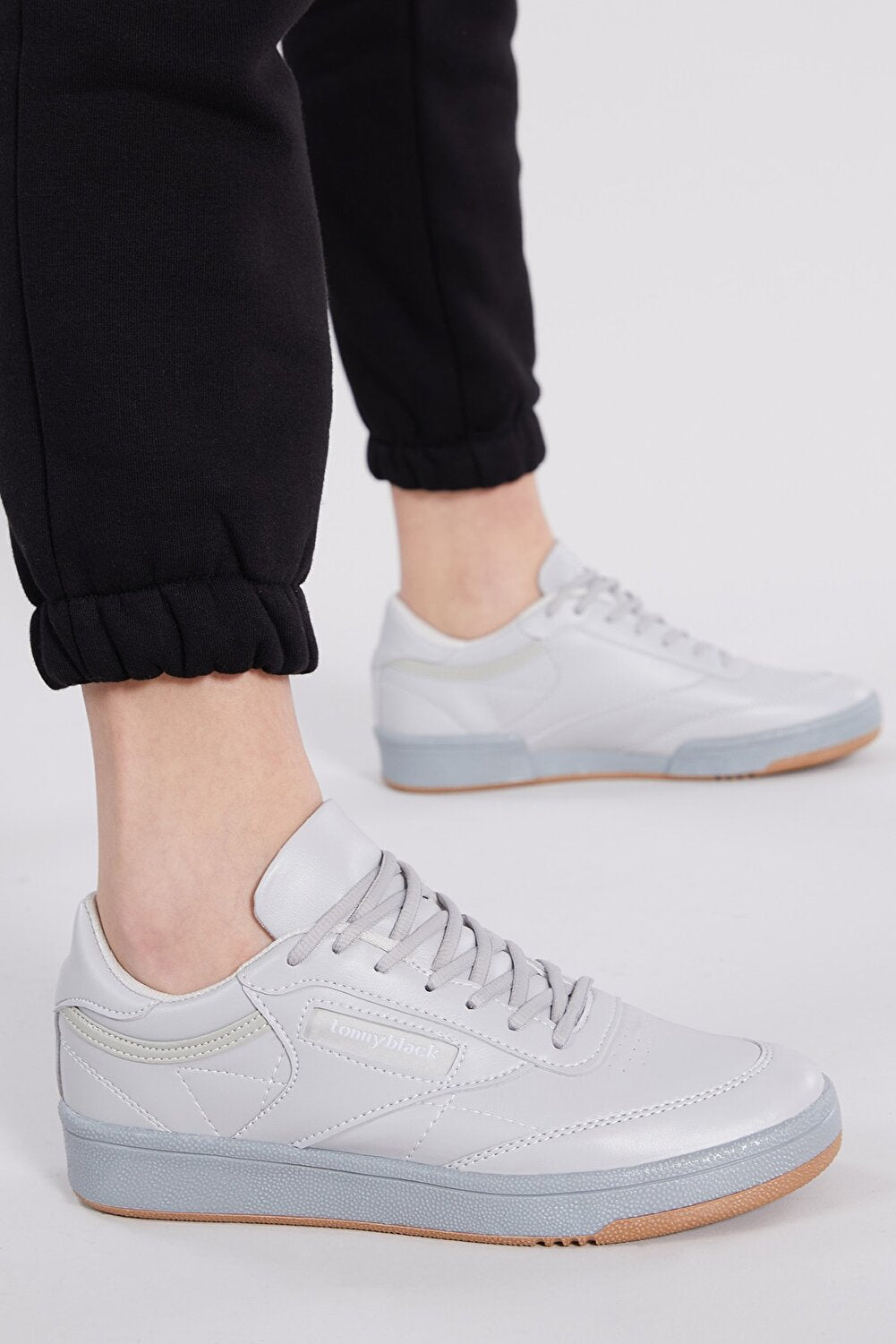 Tonny Black Sneaker -Gray - Flat