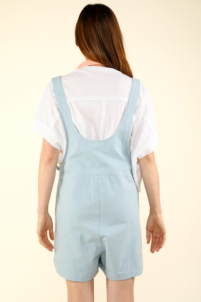 VERY J Adjustable Waist Suspender Overalls with Pockets